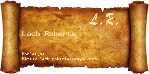 Lach Roberta névjegykártya